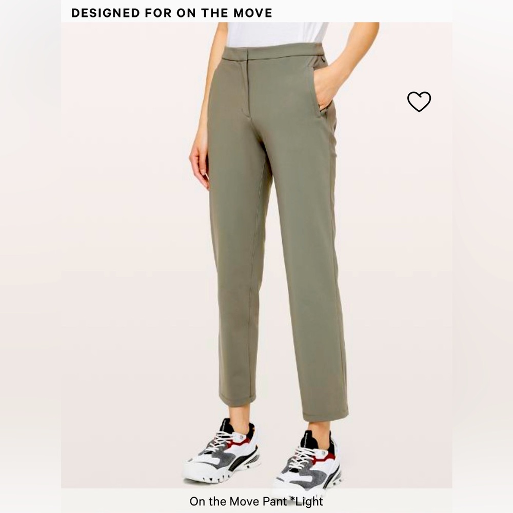Lululemon On the Move Trousers BLACK Sz 2